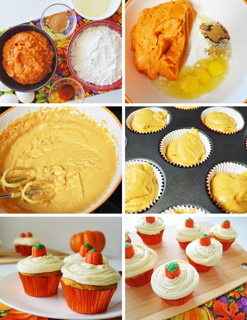 Pumpkin Cupcakes - Process Photos 