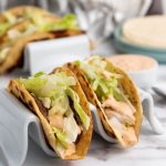 Smash Burger Tacos prepared and read to eat.